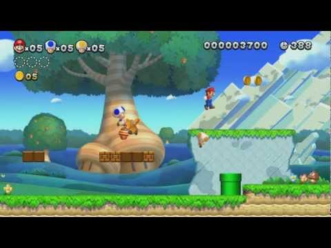 New Super Mario Bros U 100% Walkthrough Episode 1 - World 1 - The Acorn Plains - UCWkvUWeJiP2laYO1bDjkoqA