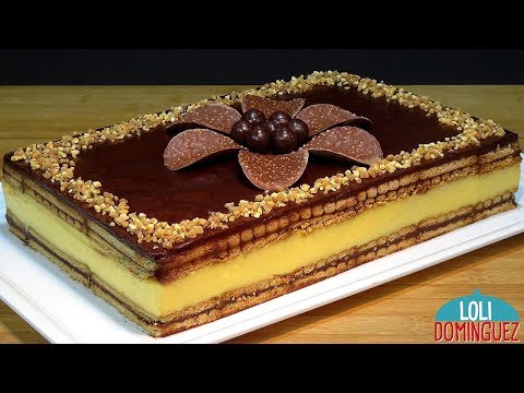 TARTA DE FLAN CON GALLETAS Y CHOCOLATE,  RECETA SIN HORNO Y MUY FÁCIL - Paso a paso - Loli Domínguez - UC5ONfXPjWgqElh0NZaRJ1tg