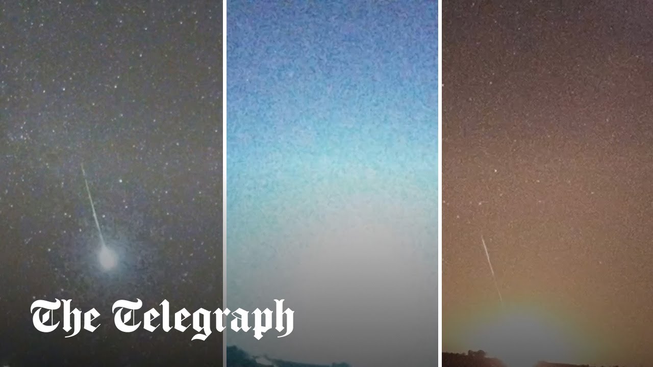 Meteor blazes across night sky in Australia