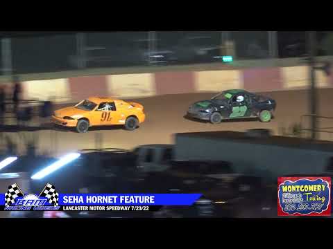 SEHA Hornet Feature - Lancaster Motor Speedway 7/23/22 - dirt track racing video image