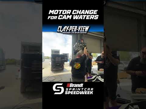 CPV SHORTS | Motor Change for Cam! #speedway #speedweek #sprintcarracing #dirttrackracing - dirt track racing video image