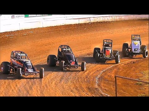 Wingless Sprints Laang Speedway - dirt track racing video image