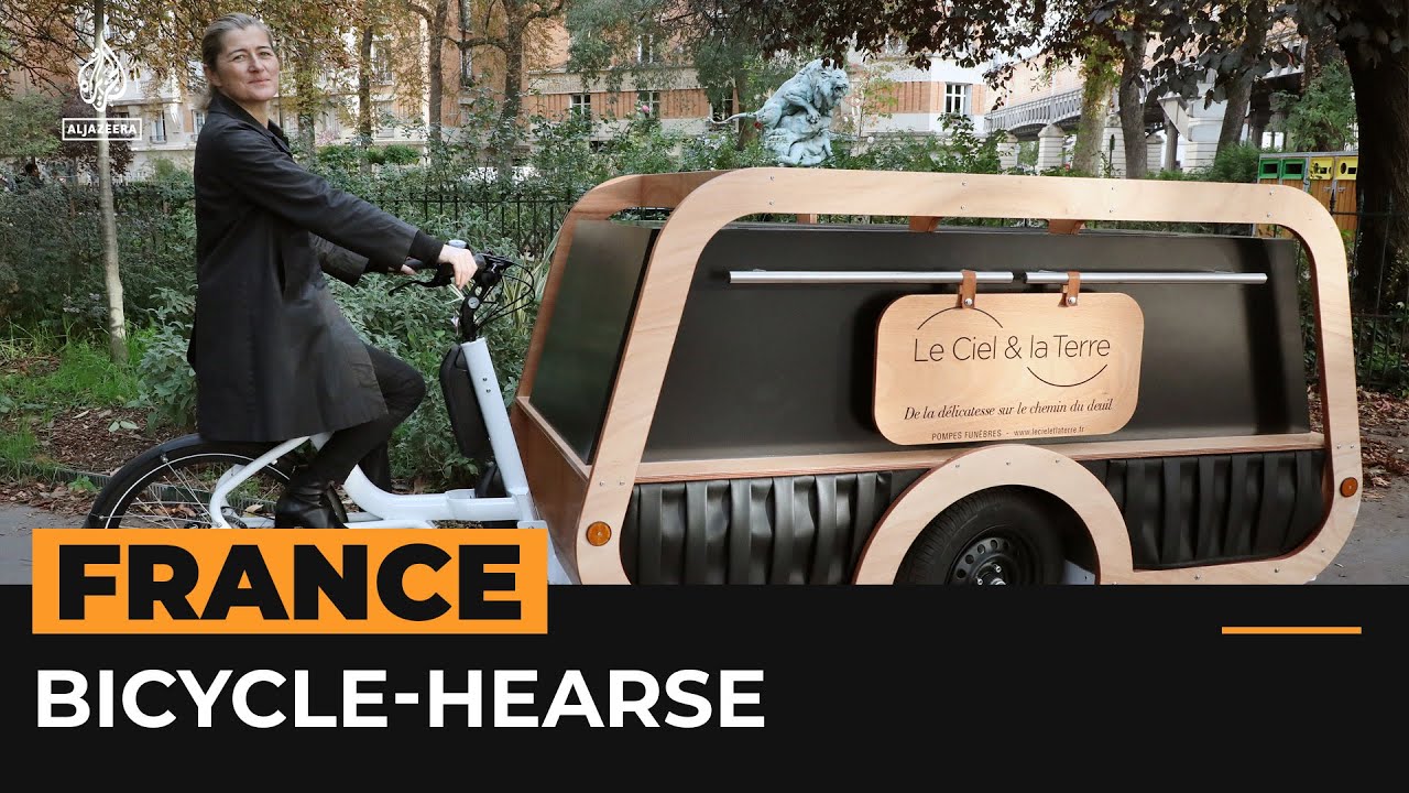 Bicycle-hearse offers eco-friendly funeral transport in France | Al Jazeera Newsfeed