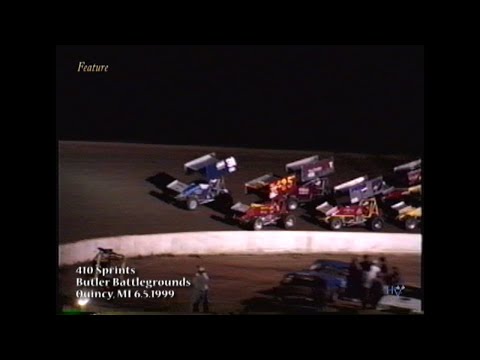 AVSS 410 Sprints - Butler Motor Speedway - Quincy, MI June 5, 1999 - dirt track racing video image