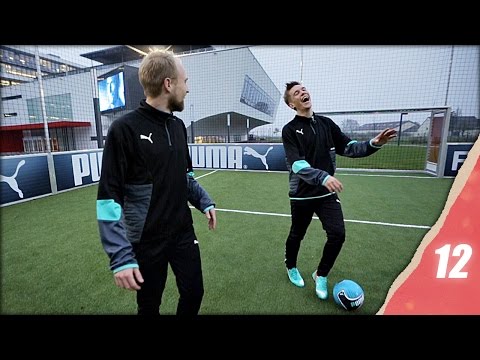 Funny Football Challenges at PUMA Headquarters - Christmas in Unisport 2014 Episode 12 - UC5SQGzkWyQSW_fe-URgq7xw