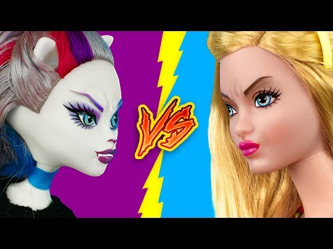 Clever Barbie Hacks vs Monster High Hacks Challenge! 16 Dolls Hacks And Crafts - UCWwqHwqLSrdWMgp5DZG5Dzg