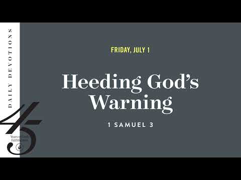 Heeding Gods Warning  Daily Devotional