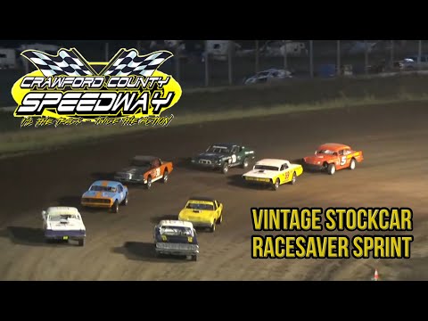 Vintage Stockcar &amp; RaceSaver Sprint Car | Crawford County Speedway | 7-23-2021 - dirt track racing video image