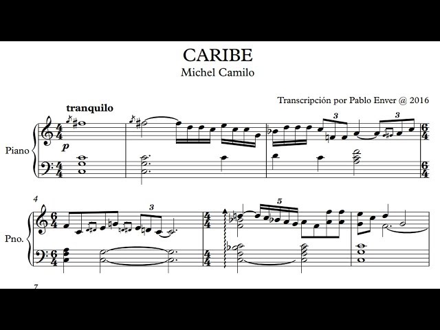 Latin Sheet Music for Piano