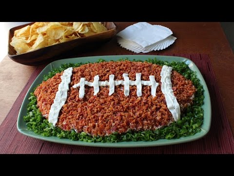 "Loaded Baked Potato" Dip Football - Super Bowl Dip Recipe - UCRIZtPl9nb9RiXc9btSTQNw