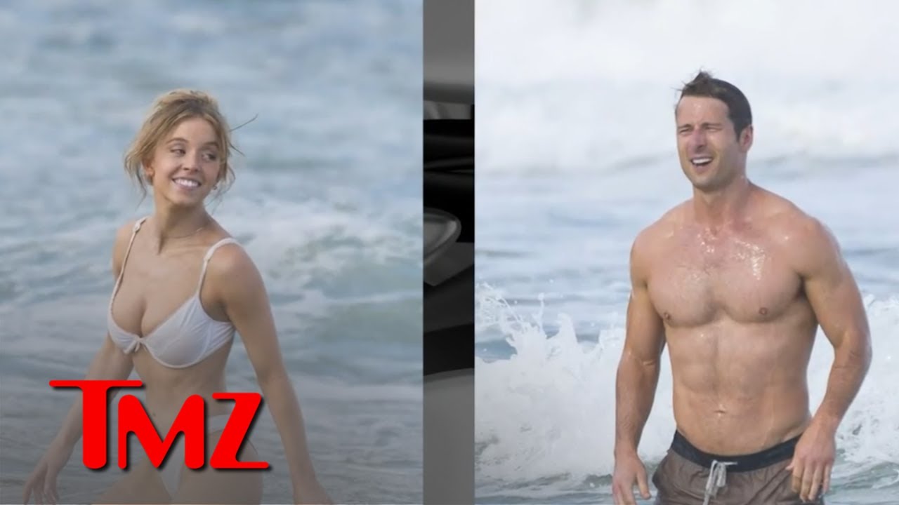 ‘Euphoria’ Star Sydney Sweeney & Glen Powell Show Off Beach Bodies Filming New Project | TMZ TV