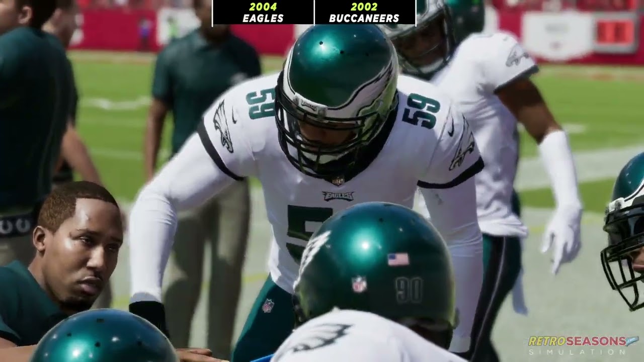 2004 Philadelphia Eagles vs 2002 Tampa Bay Buccaneers • Full Game Simulation video clip