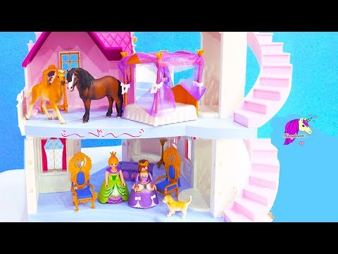 Schleich Pony + Foal Sneak Into Princess Castle - Playmobil + Horse Toy Video - UCIX3yM9t4sCewZS9XsqJb9Q