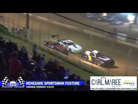 Renegade Sportsman Feature - Cherokee Speedway 4/22/23 - dirt track racing video image