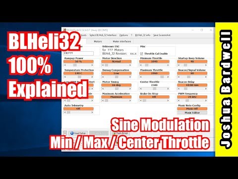 BLHeli32 100% Explained - Part 11 - Sine Modulation, MIn Max Center Throttle - UCX3eufnI7A2I7IkKHZn8KSQ