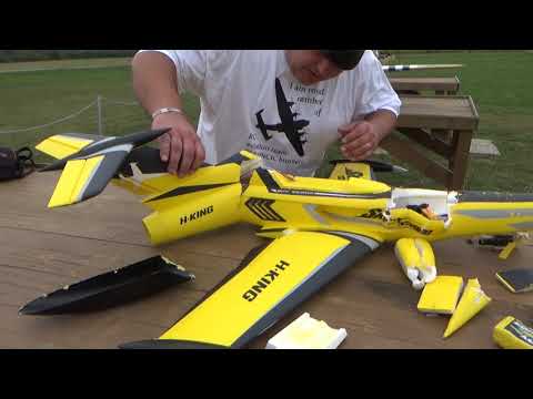 H-King SkySword Yellow 70mm EDF Jet PNF Crash Part 2 Review - UC3RiLWyCkZnZs-190h_ovyA