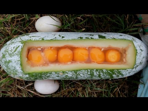Village Food Factory | How To Cook Eggs In Wax Gourd Cooking Style Egg In Bottle Gourd Country Food