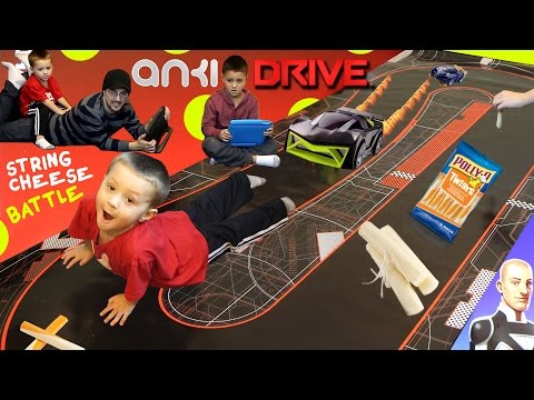 Anki Drive Family Race Battle! Attack of the String Cheese?!?! (Starter Kit Gameplay Review Fun) - UCC-RHF_77zQdKcA75hr5oTQ