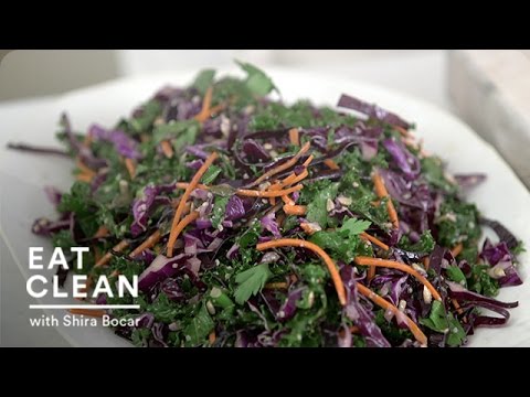 Kale, Red Cabbage and Carrots Slaw - Eat Clean with Shira Bocar - UCl0kP-Cfe-GGic7Ilnk-u_Q