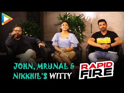 Video - Bollywood Funny - John Abraham, Mrunal & Nikkhil's RAPID FIRE On SRK, Salman, Akshay, Deepika & Hrithik #India