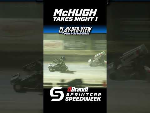 CPV SHORTS | McHugh Wins Night 1! #speedway #speedweek #sprintcarracing #dirttrackracing - dirt track racing video image