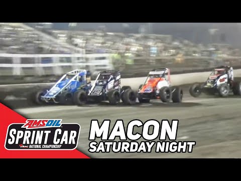HIGHLIGHTS: USAC AMSOIL National Sprint Cars | Macon Speedway | Top Gun 50 | July 8, 2023 - dirt track racing video image
