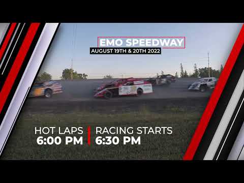 LIVE from Emo Speedway for the Emo Fall Fair, August 19th &amp; 20th 2022 on Cooleddown.tv - dirt track racing video image