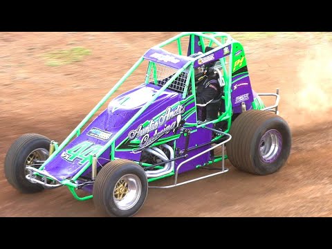 Wingless Sprints  B-Main Final Gold Cup Laang Speedway 30-12-2024 - dirt track racing video image