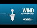 Ventilador de Teto Wind 3 Pás Branco e Transparente para 1 Lâmpada Ventisol