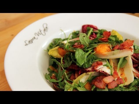 Thanksgiving Salad with Bacon Dressing Recipe - Laura Vitale - Laura in the Kitchen Episode 236 - UCNbngWUqL2eqRw12yAwcICg