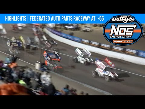 World of Outlaws NOS Energy Drink Sprint Cars Federated Auto Parts Raceway at I-55, April 16, 2022 - dirt track racing video image
