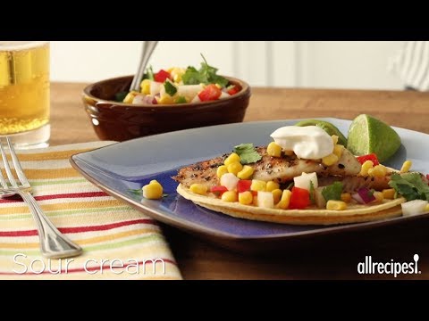 Fish Recipes - How to Make Fiery Fish Tacos with Crunchy Corn Salsa - UC4tAgeVdaNB5vD_mBoxg50w