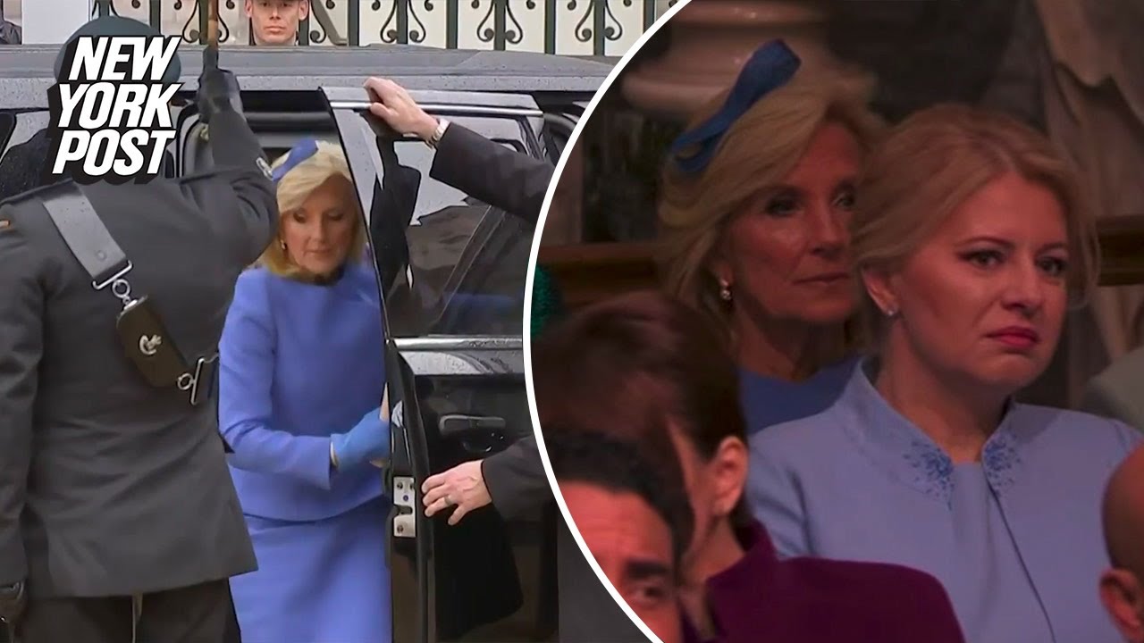 Jill Biden arrives at King Charles’ coronation — as President rebuffed questions about absence