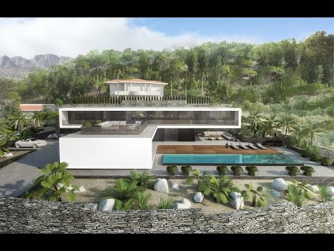 modern beachfront villa in Spain