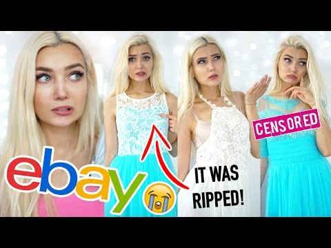 TRYING ON PROM DRESSES I BOUGHT FROM EBAY! UNDER $10 *DISASTER* - UCBKFH7bU2ebvO68FtuGjyyw