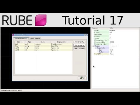 RUBE editor tutorial 17/18 - Custom properties - UCTXOorupCLqqQifs2jbz7rQ