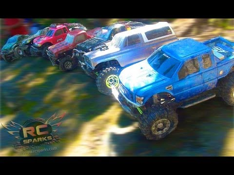 RC ADVENTURES - Group Trail Run - 1:10 Scale 4x4 Trucks - Krazy Joe, Crawler Ted, JEM & More! - UCxcjVHL-2o3D6Q9esu05a1Q