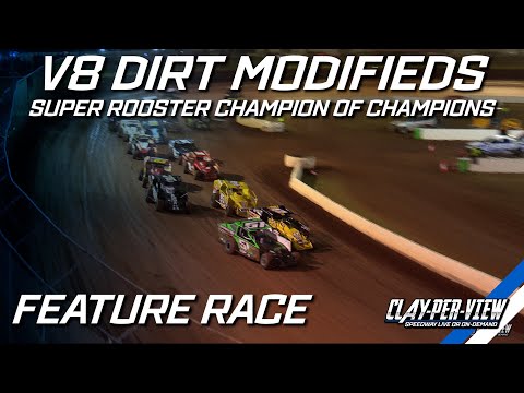 V8 Dirt Modifieds | Super Rooster Champion of Champions - Toowoomba - 10th May 2025 | Clay-Per-View - dirt track racing video image