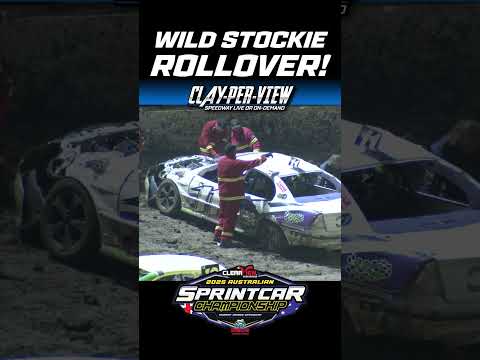 CPV SHORTS | Wild Street Stock Rollover  #dirttrackracing #speedway #speedwaysedans #streetstocks - dirt track racing video image