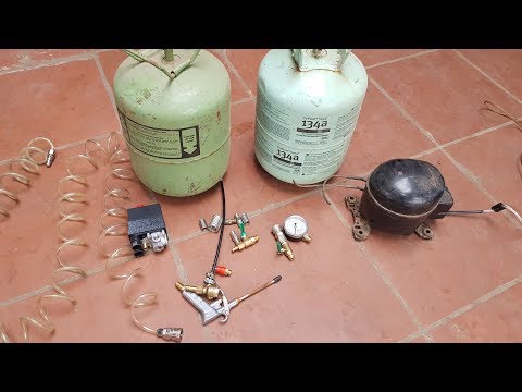 Prepare the parts, To make Compressed Air Tank from Old Refrigerator - UCFwdmgEXDNlEX8AzDYWXQEg
