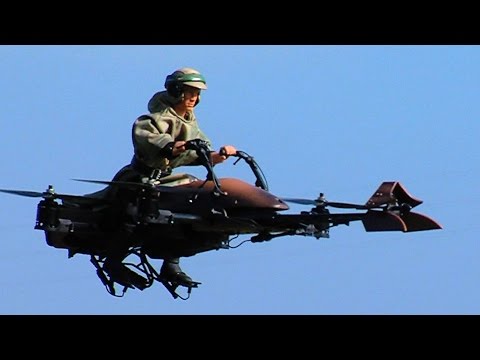 Star Wars Flying Speeder Bike is RC quadcopter - UC7BicwcRMDu3Ed1CJ7BZsxA