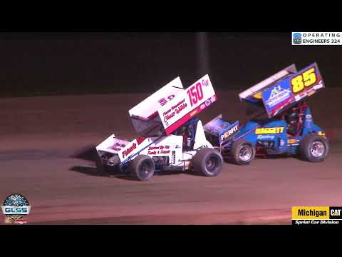 8.30.2024 GLSS MichiganCAT A-Main I-96 Speedway - dirt track racing video image