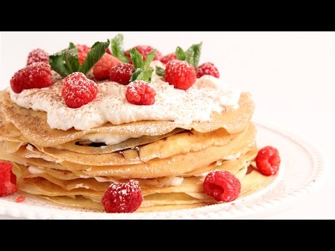 Nutella Crepe Cake Recipe - Laura Vitale - Laura in the Kitchen Episode 870 - UCNbngWUqL2eqRw12yAwcICg