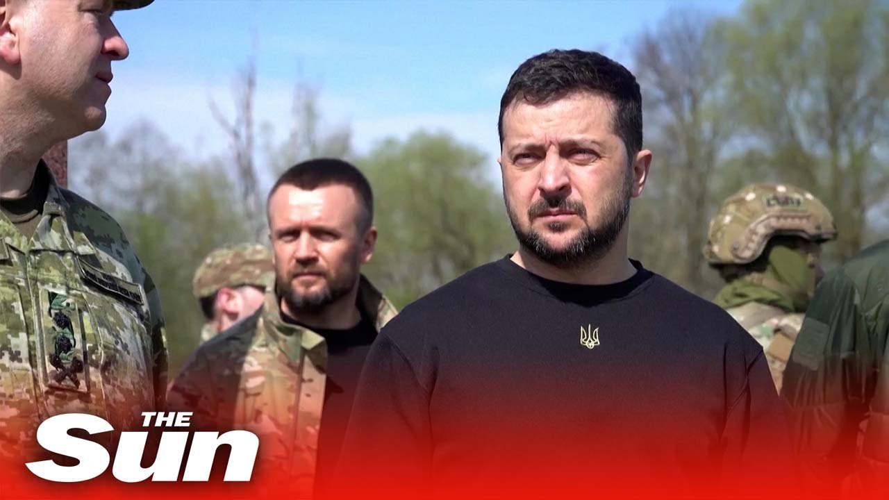 Ukraine’s Zelenskiy visits border with Belarus and Poland and thanked guards for their service