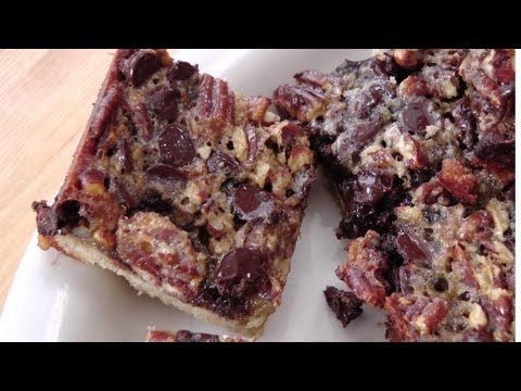 Chocolate Pecan Bars - Recipe by Laura Vitale - Laura in the Kitchen Ep 169 - UCNbngWUqL2eqRw12yAwcICg