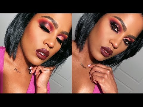 DARK BURGUNDY FALL MAKEUP TUTORIAL | MAKEUPSHAYLA - UCkdoEulAR52vggIUQYemeow