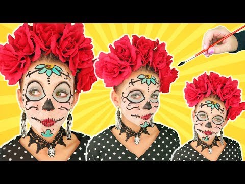 DIY Day Of The Dead Halloween Costume & Makeup Tutorial | Kids Cooking and Crafts - UC1W4T2HfKVCJM4ICOjzxoBg