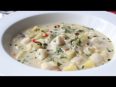 Bay Scallop Chowder Recipe - Creamy Scallop and Bacon Soup - UCRIZtPl9nb9RiXc9btSTQNw