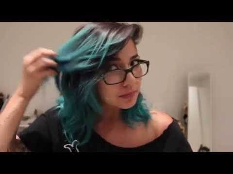 Dying synthetic hair with Acrylic Ink Sharpie r BlackHair