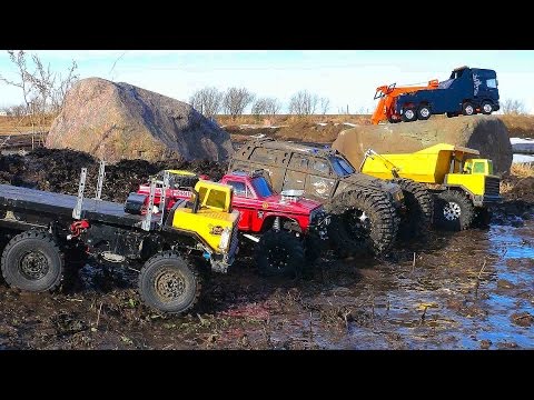 RC ADVENTURES - MUD BATH - 5 Trucks get Dirty - UCxcjVHL-2o3D6Q9esu05a1Q